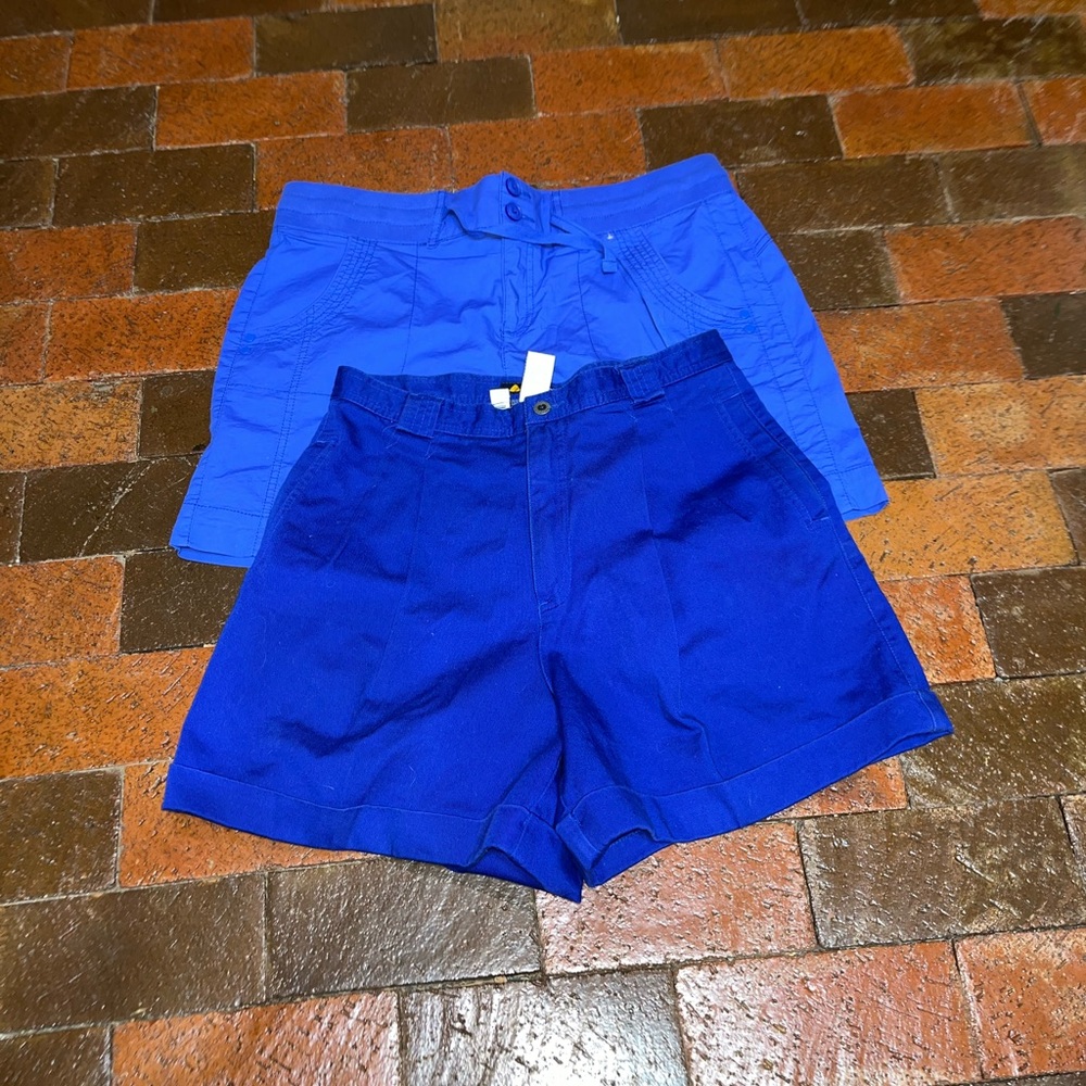 2 pair blue shorts size 12. Khakis and Co and Lizsport